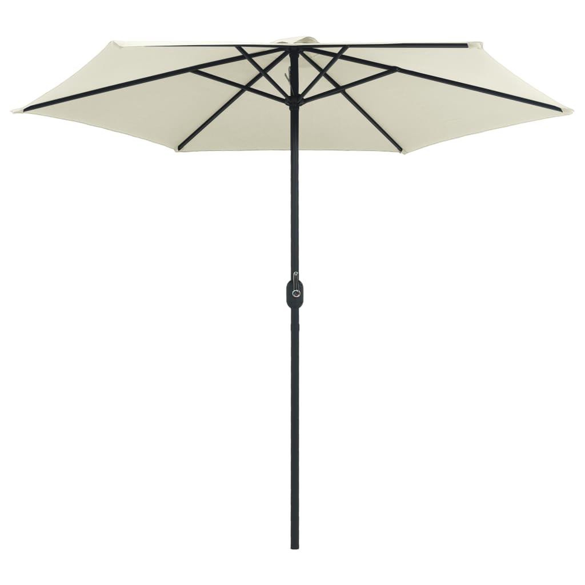 Voir la diapositive 3 : VIDAXL Parasol de jardin et mat en aluminium 270x246 cm Blanc sable