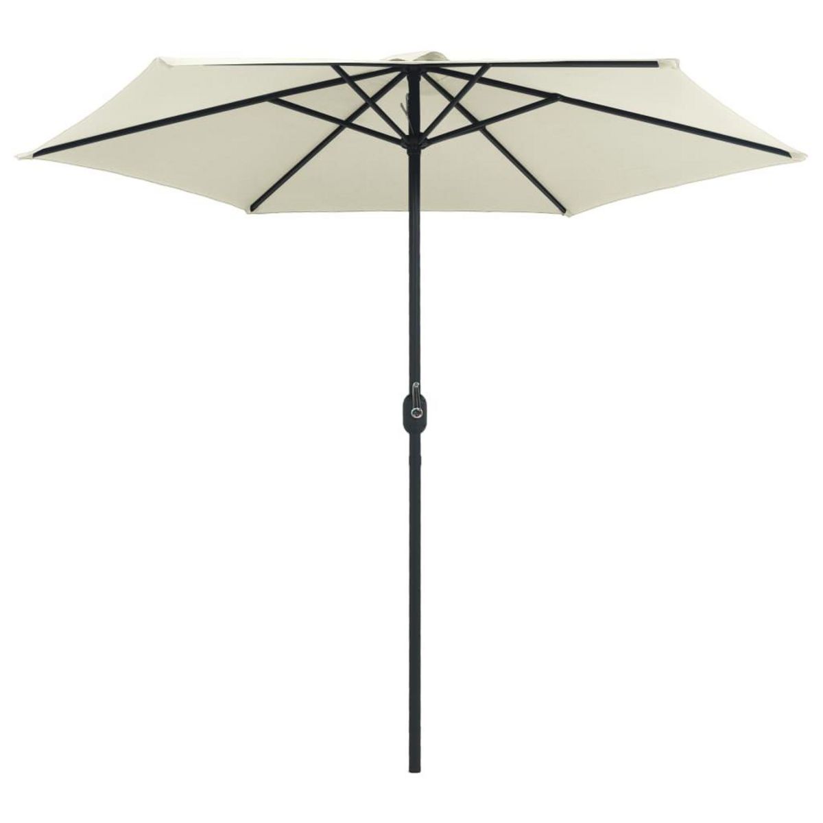 VIDAXL Parasol de jardin et mat en aluminium 270x246 cm Blanc sable