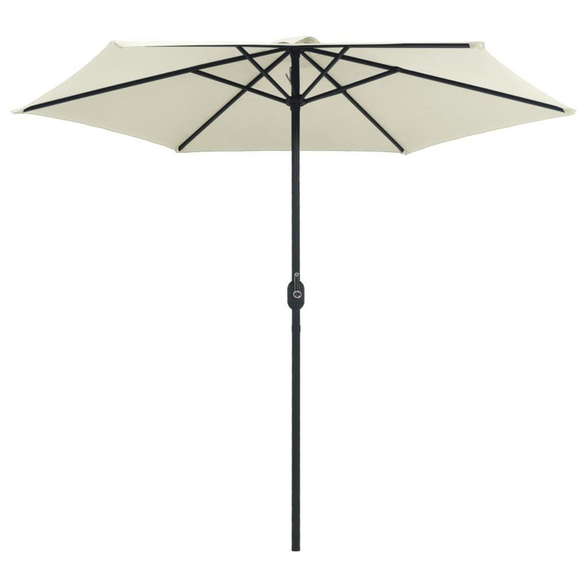 VIDAXL Parasol de jardin et mat en aluminium 270x246 cm Blanc sable