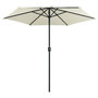 Voir la diapositive 3 : VIDAXL Parasol de jardin et mat en aluminium 270x246 cm Blanc sable