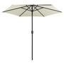 Voir la diapositive 3 : VIDAXL Parasol de jardin et mat en aluminium 270x246 cm Blanc sable