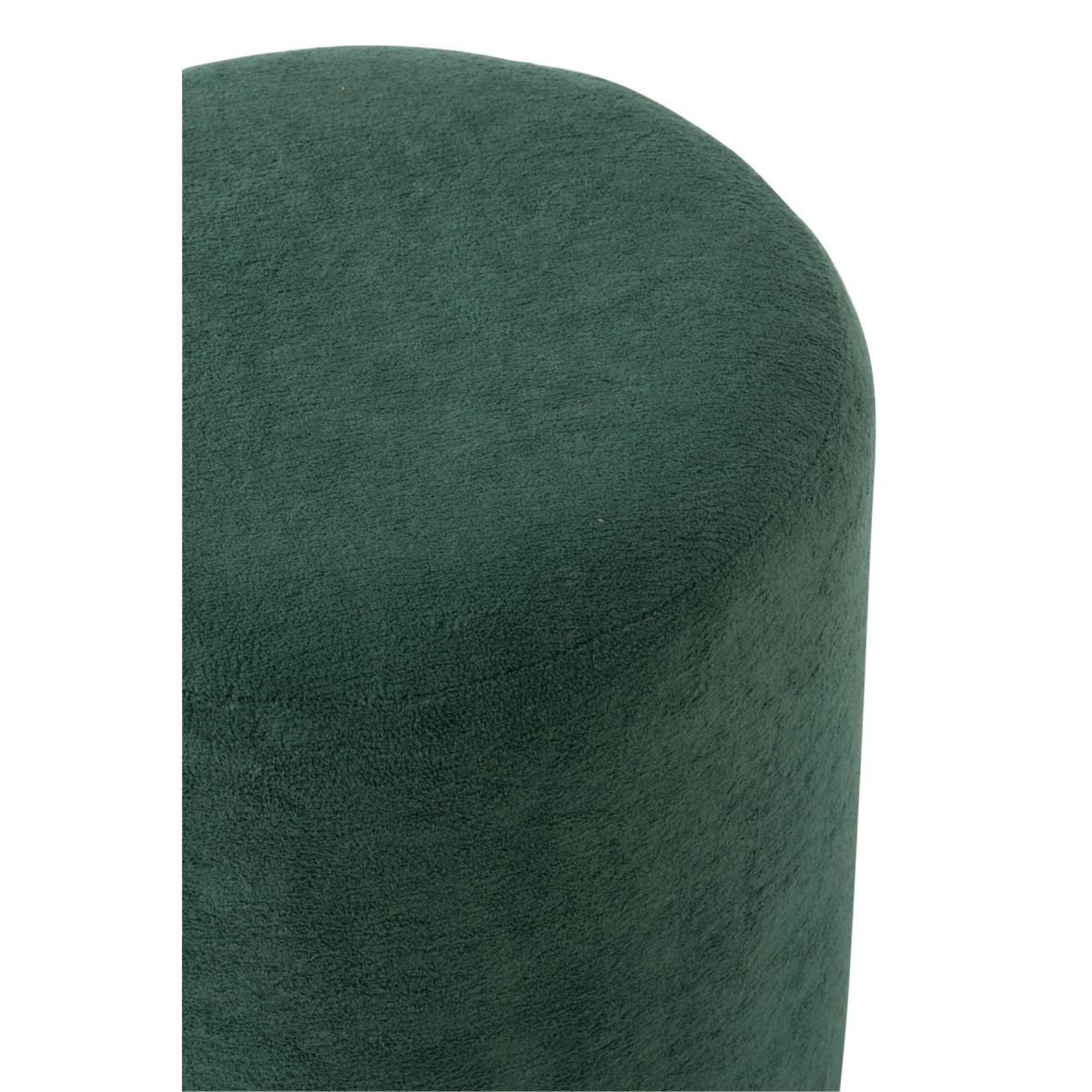 Voir la diapositive 3 : J-LINE Pouf cylindrique  moon  41cm bleu pétrole