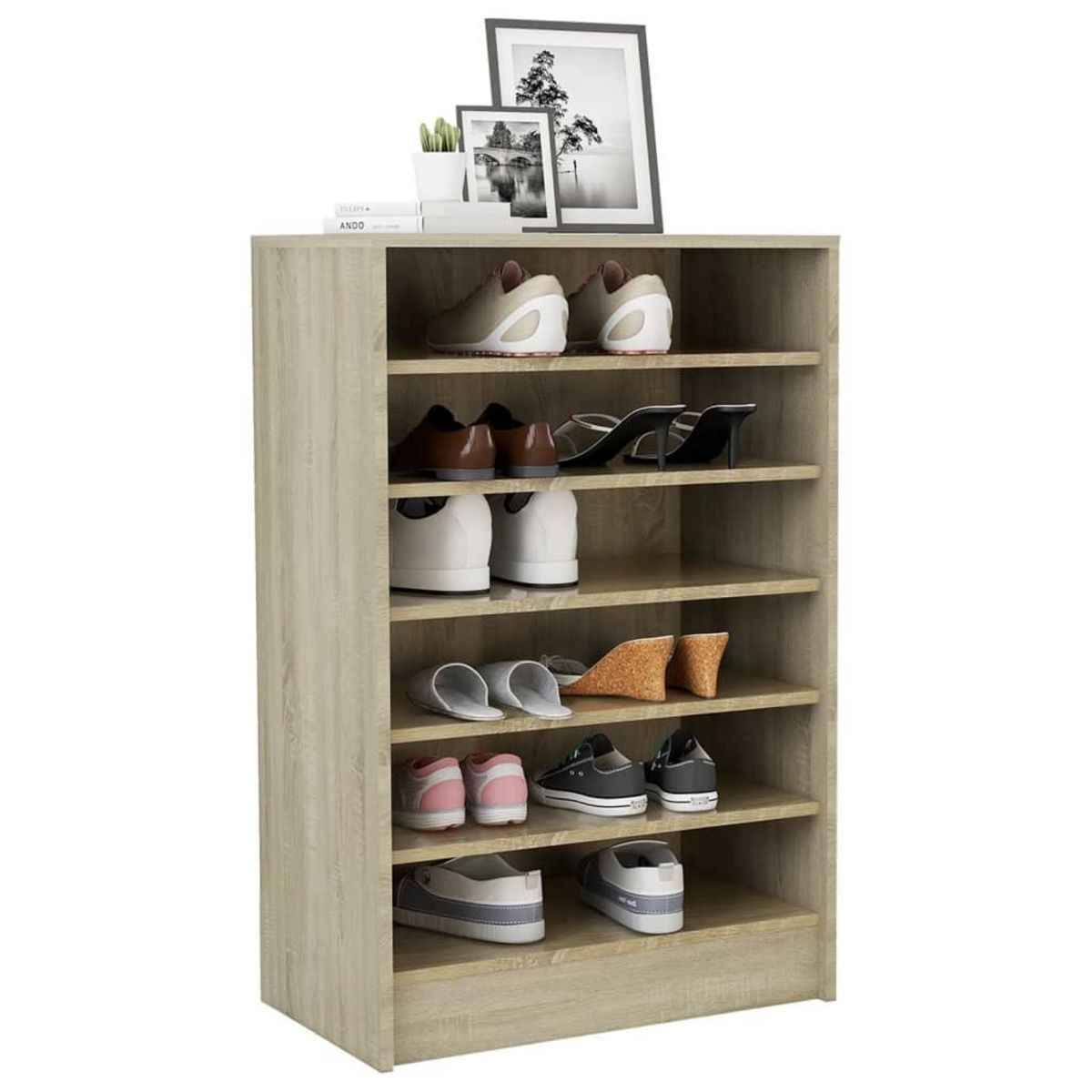 VIDAXL Armoire a chaussures Chene Sonoma 60x35x92 cm Bois d'ingenierie