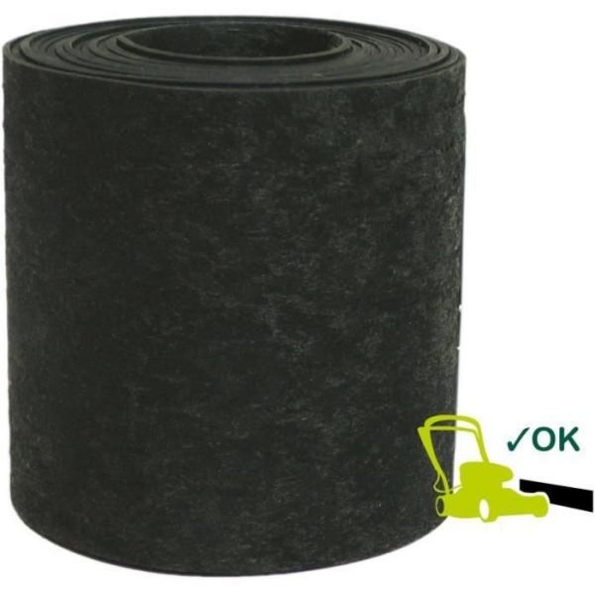 MARKET24 Bordure de jardin en caoutchouc recyclé - GARDEN ID Eco Border - 5 m H20 cm - Indestructible - Flexible, pose droite ou courbé