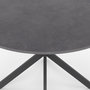 Voir la diapositive 5 : ID MARKET Table à manger ronde JASPE 6 personnes plateau effet béton pied araignée gris anthracite 110 cm