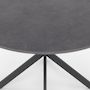 Voir la diapositive 5 : ID MARKET Table à manger ronde JASPE 6 personnes plateau effet béton pied araignée gris anthracite 110 cm