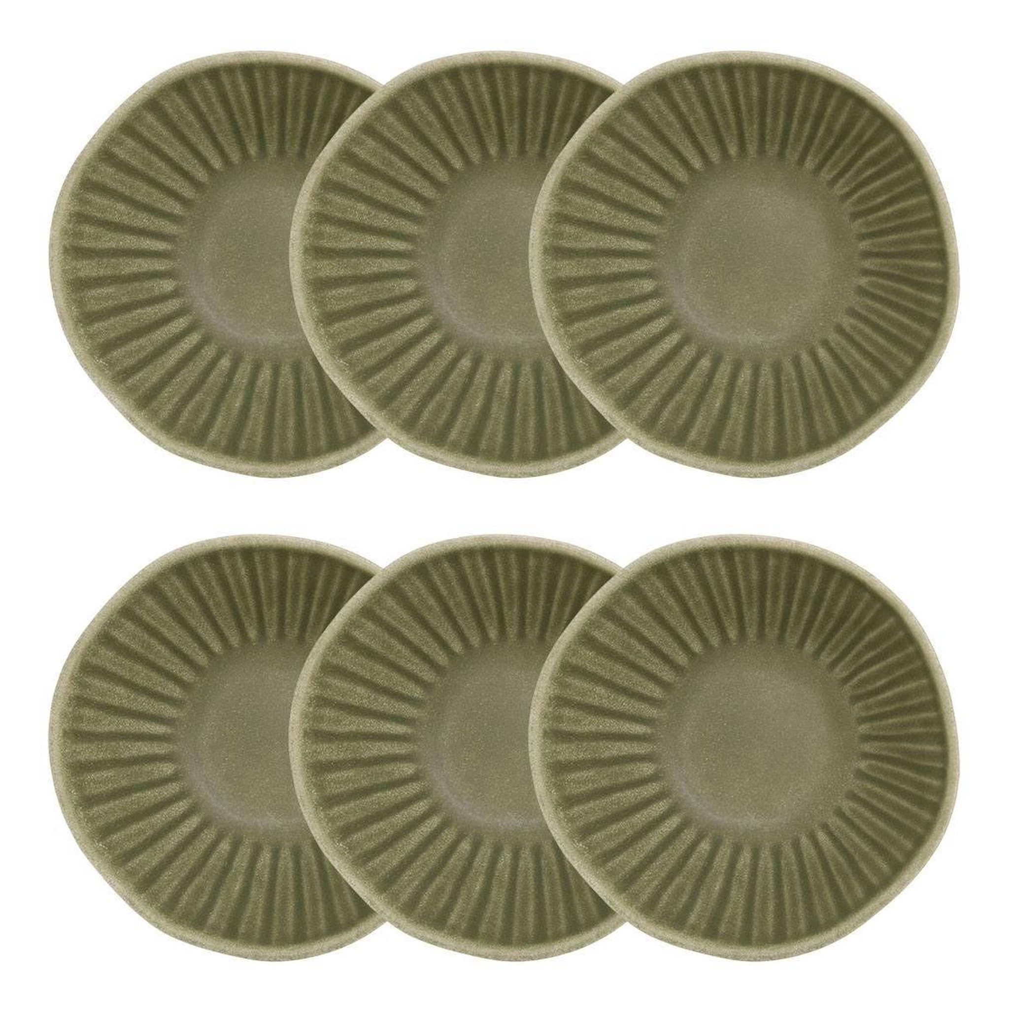 SECRET DE GOURMET Lot de 6 coupelles en faïence  nyero  14cm vert