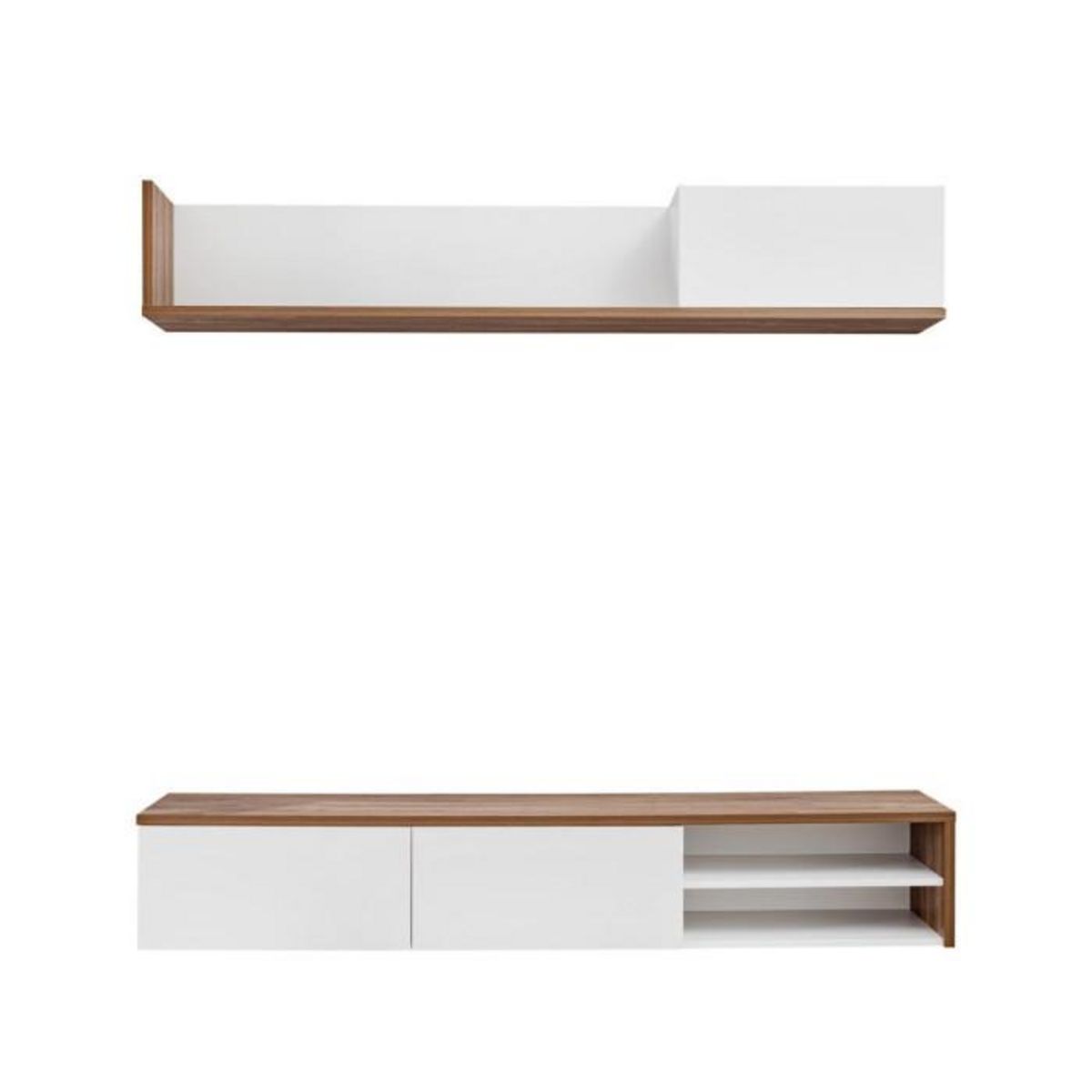 Paris Prix Ensemble Meuble TV  Dallas  180cm Blanc & Chêne