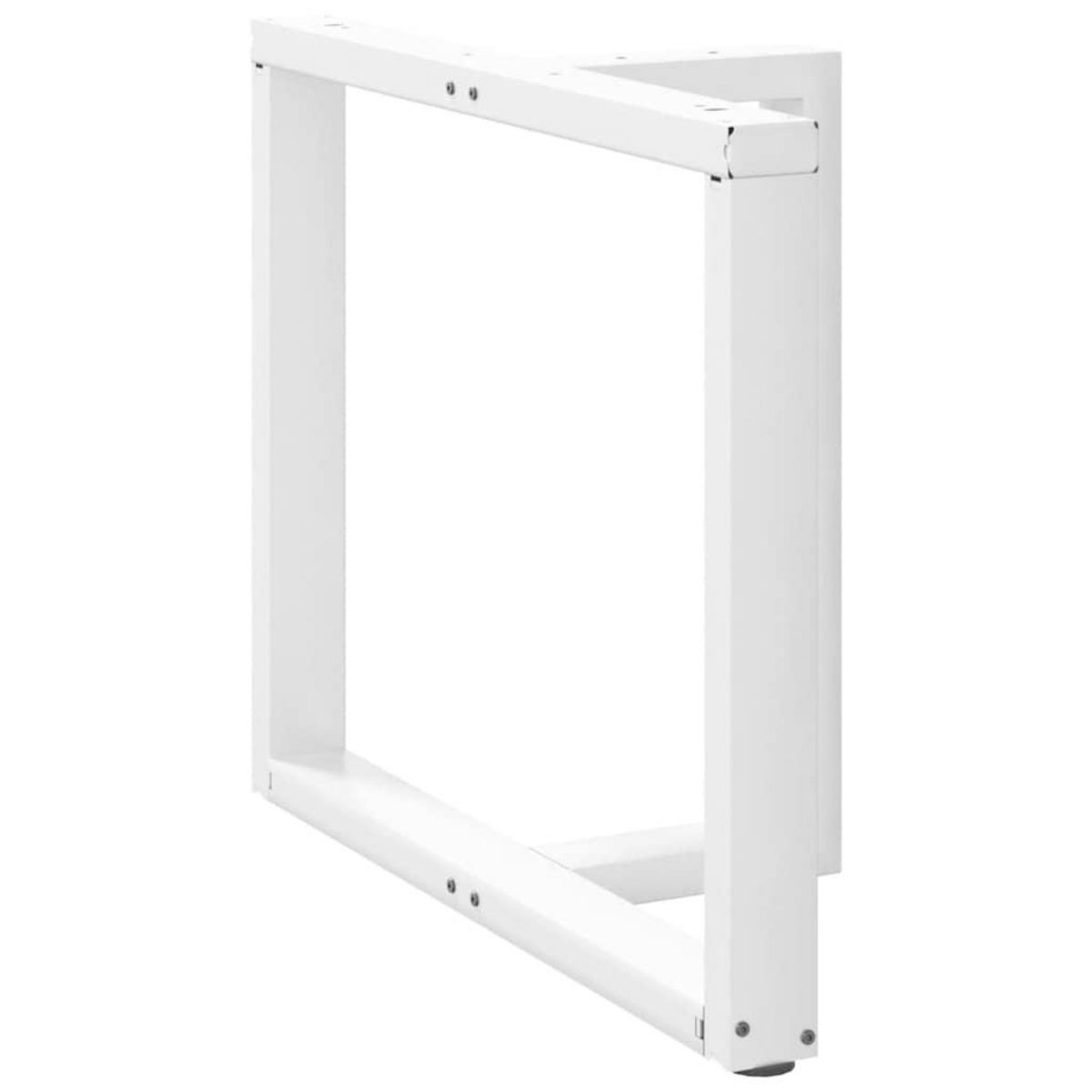 VIDAXL Pieds de table a manger forme de T 2 pcs blanc 100x35x(72-73)cm