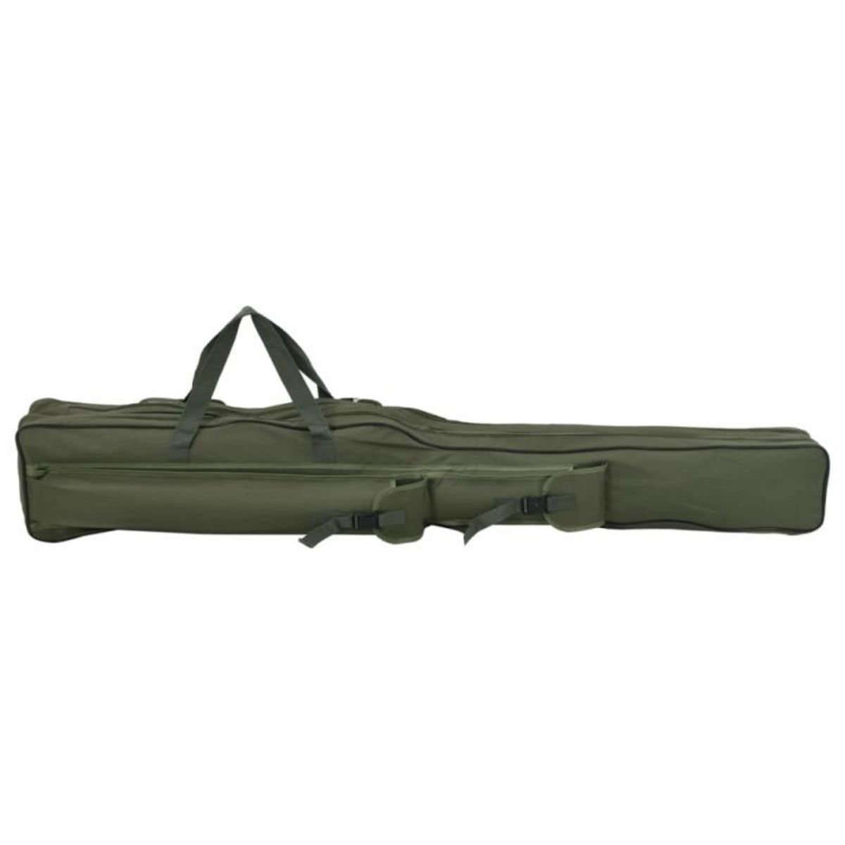 VIDAXL Sac de canne à pêche vert foncé 160 cm tissu oxford