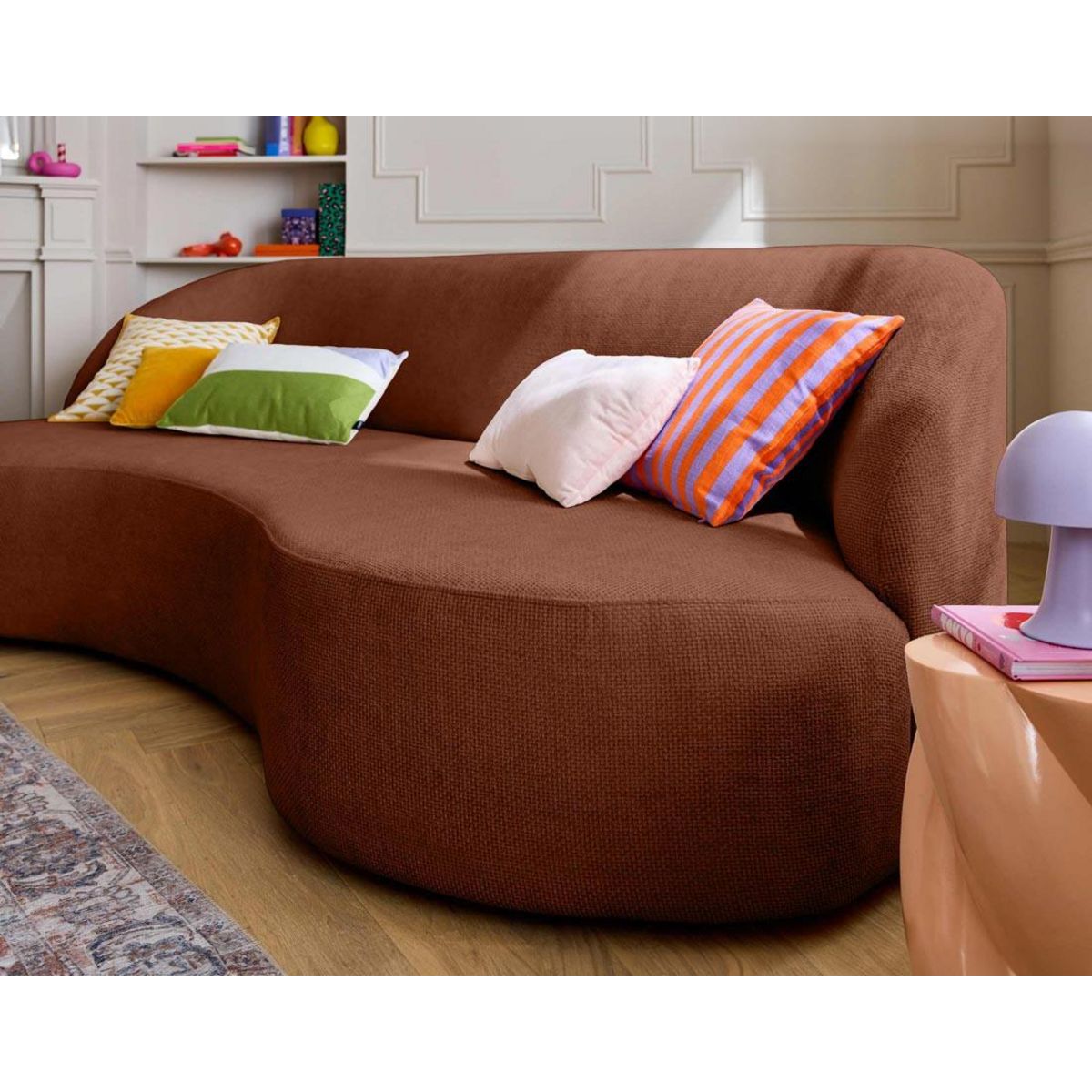 LISA DESIGN Polaris - canapé 3 places - en velours texturé