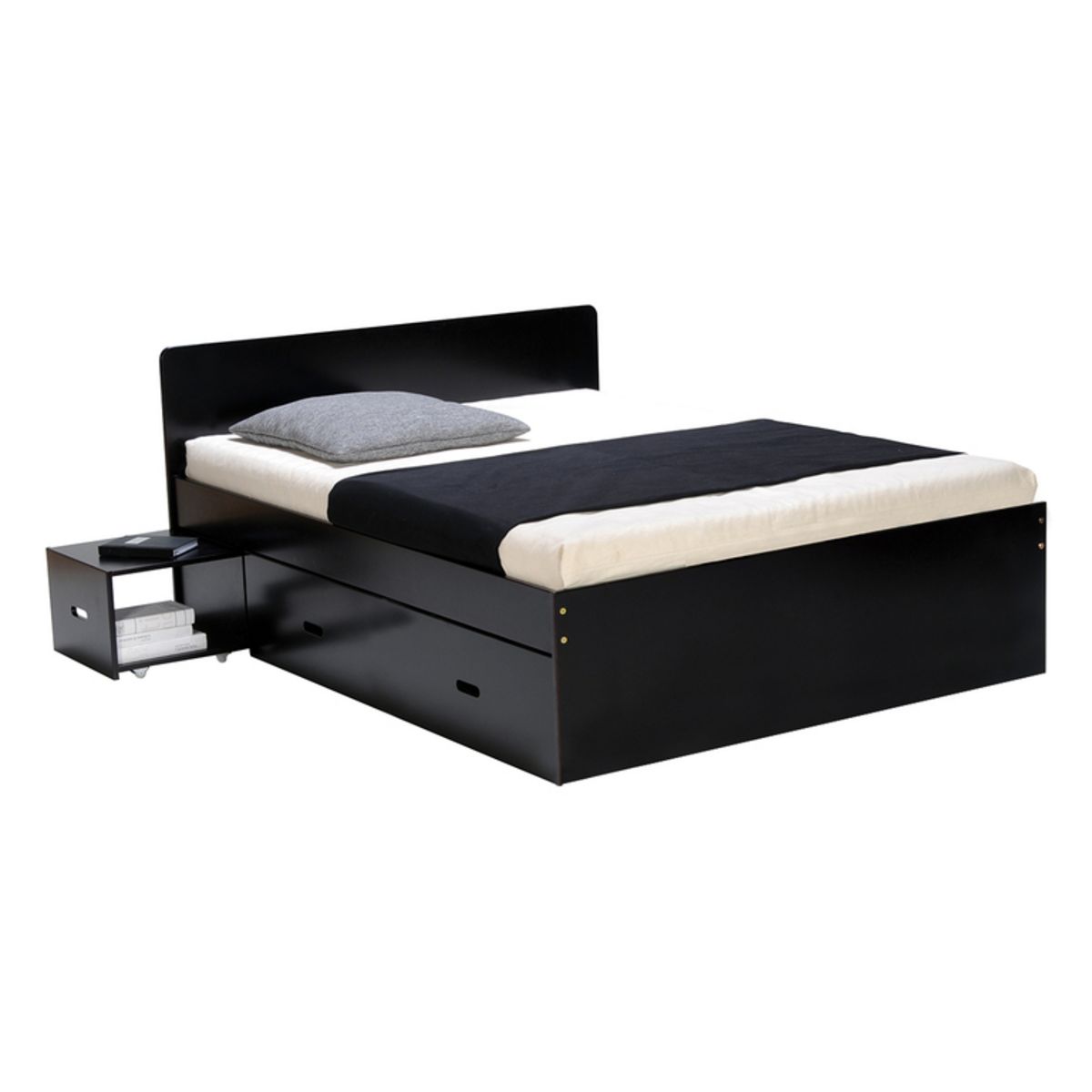 Lit XENA 140 x 190 cm avec chevets et tiroirs