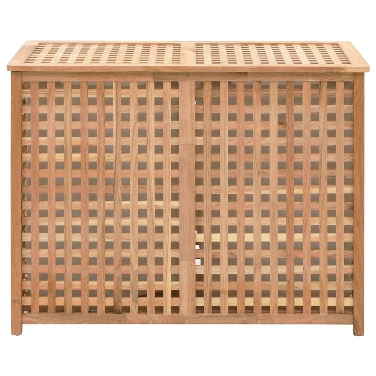 VIDAXL Coffre a linge 87,5x46x67 cm Bois de noyer massif