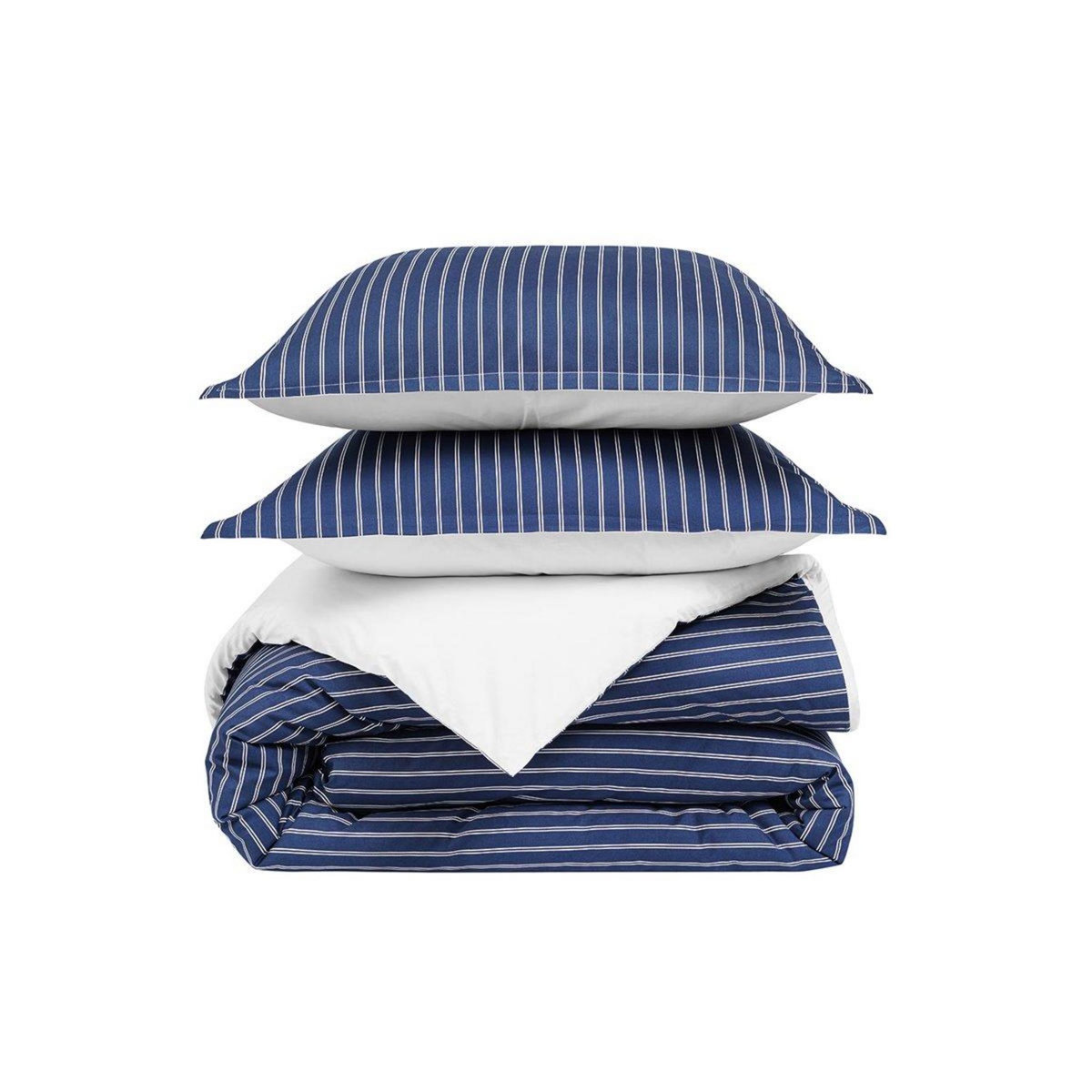 Sensei Maison Parure housse de couette percale de coton avec 2 taies 65x65 cm LINQUIST