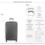 Voir la diapositive 2 : Delsey Grande valise XL rigide Segur 2.0 TSA polycarbonate 79.5cm