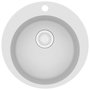 Voir la diapositive 2 : VIDAXL Evier de cuisine Granit Rond Blanc