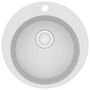 Voir la diapositive 2 : VIDAXL Evier de cuisine Granit Rond Blanc