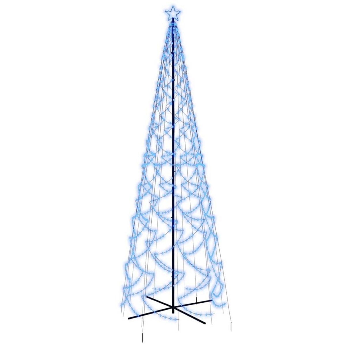VIDAXL Arbre de Noël cone 1400 LED Bleues 160x500 cm