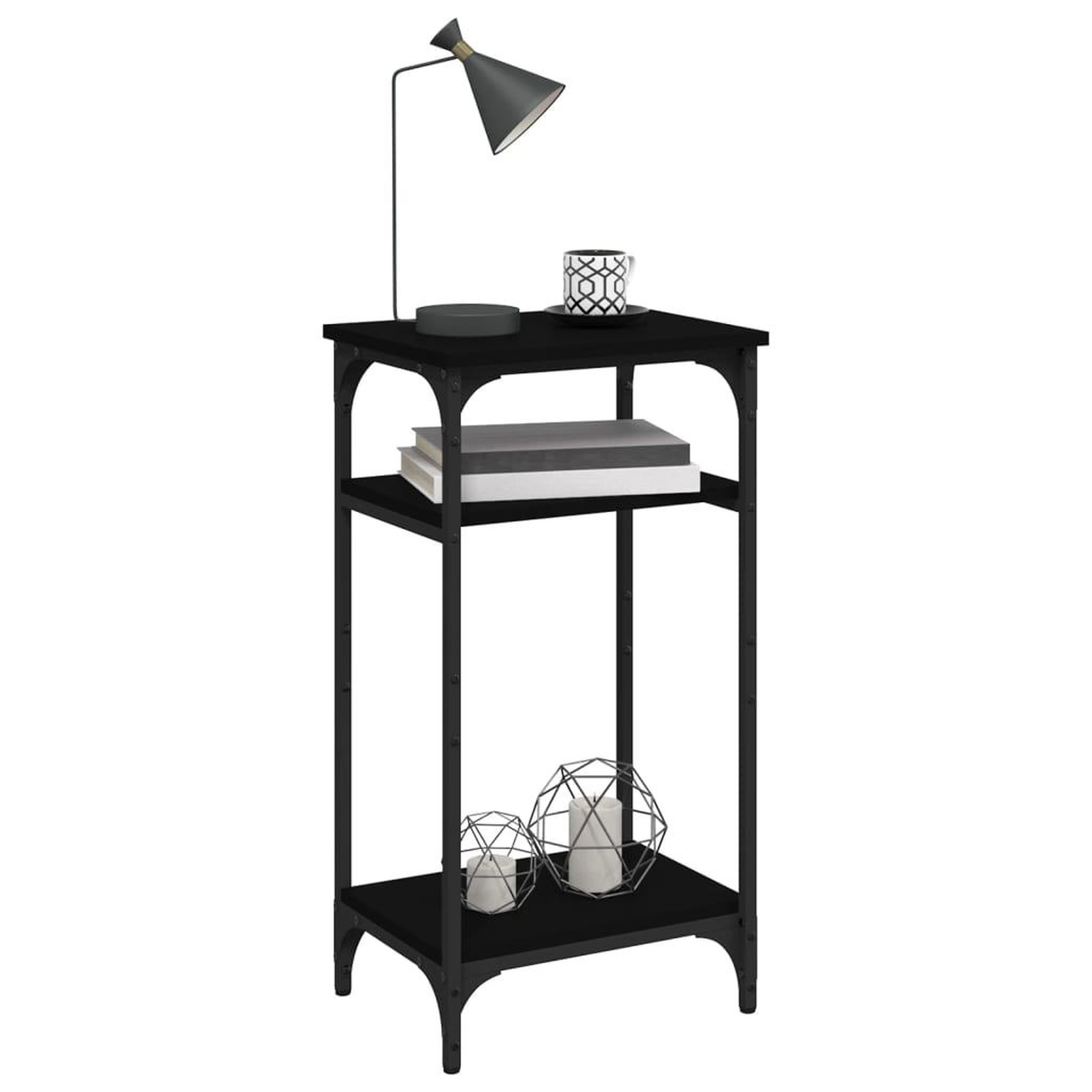 Voir la diapositive 4 : VIDAXL Table d'appoint Noir 40x30x75 cm Bois d'ingenierie