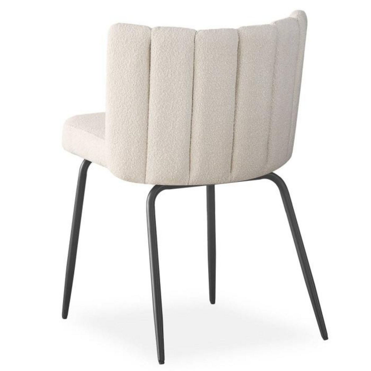 Paris Prix Lot de 2 Chaises Design Bouclette  Irina  79cm Crème