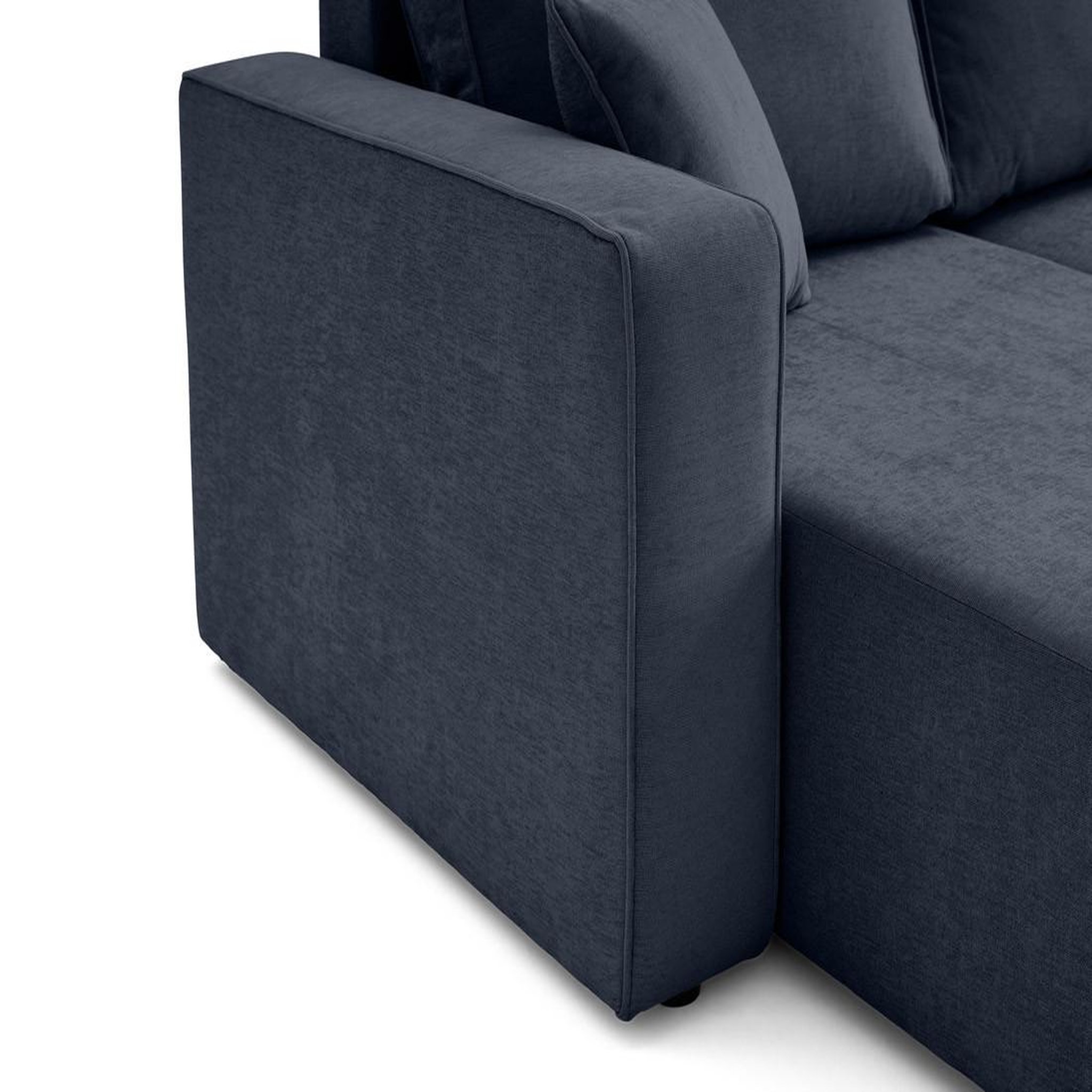 Voir la diapositive 6 : BEST MOBILIER Topaze - canapé panoramique - 7 places - convertible avec coffre - en tissu