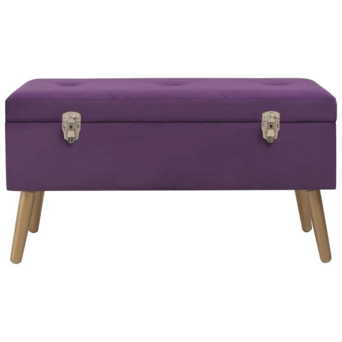 VIDAXL Banc avec compartiment de rangement 80 cm Violet Velours