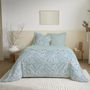 Voir la diapositive 2 : COTON PUR Parure de draps 4 pièces pour lit 140 x 190 cm Cachemire bleu