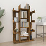 Voir la diapositive 1 : VIDAXL Bibliotheque Chene fume 86x25,5x140 cm Bois d'ingenierie