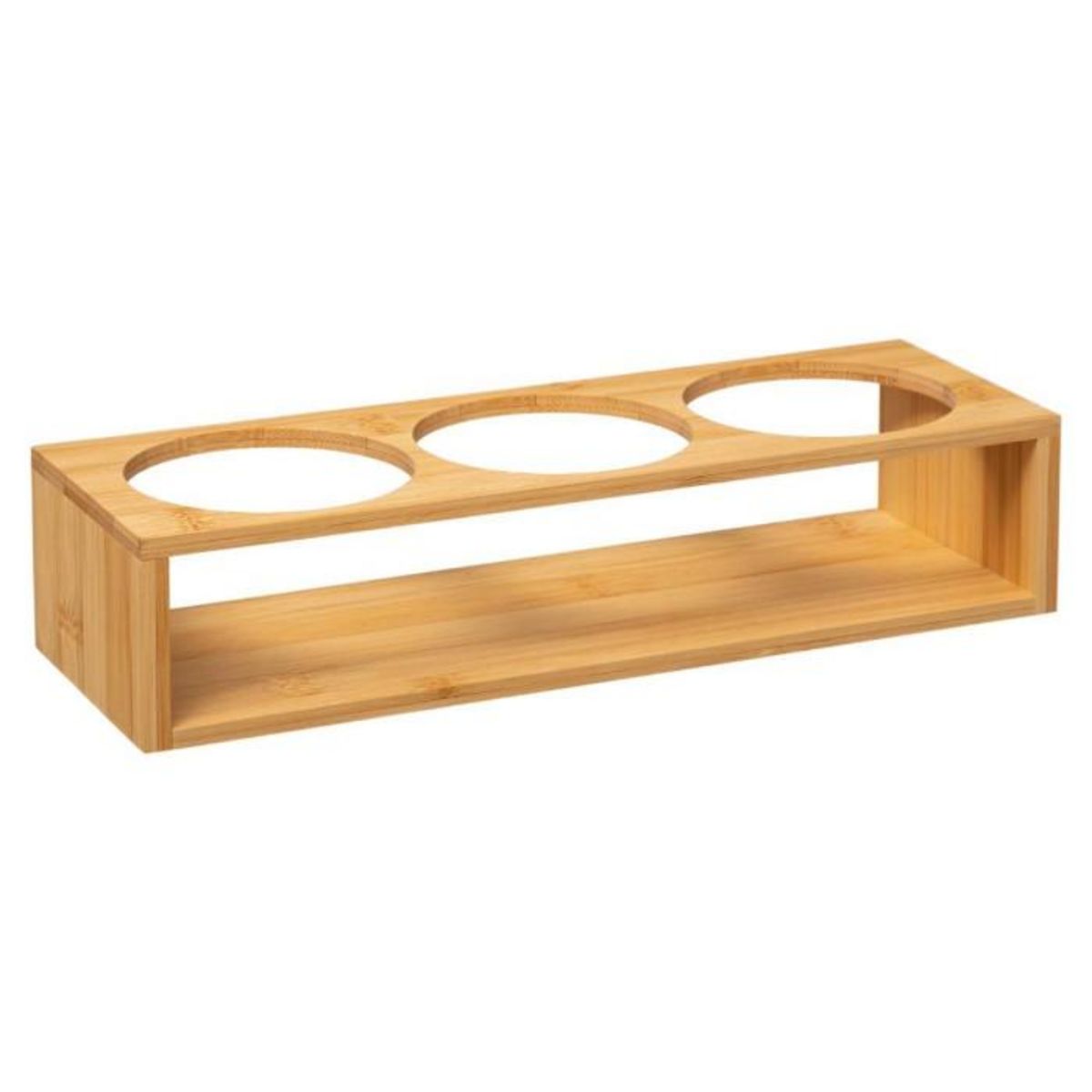 FIVE Lot de 3 Bocaux en Verre  Bambou  0,47L Naturel