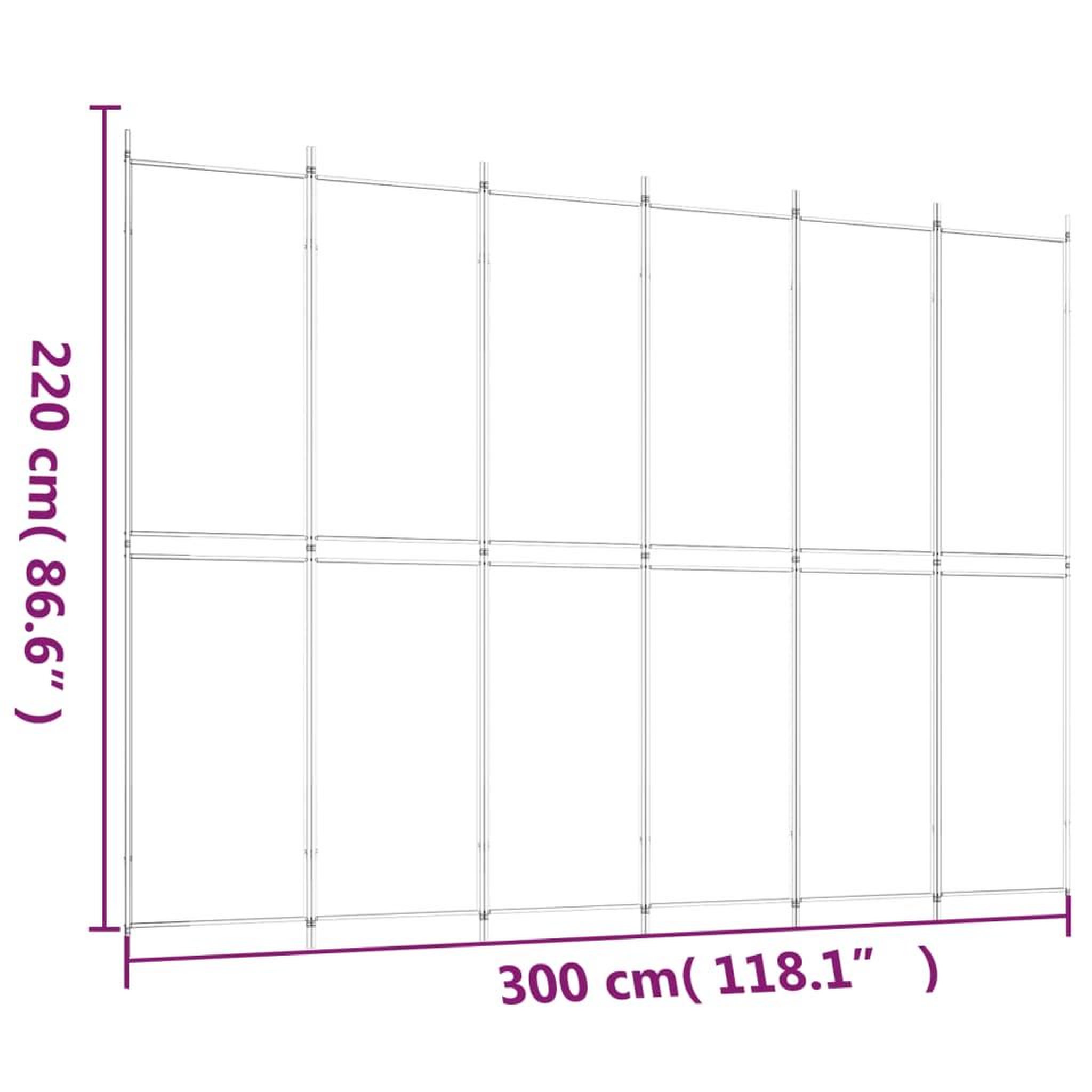 Voir la diapositive 6 : VIDAXL Cloison de separation 6 panneaux Anthracite 300x220 cm Tissu