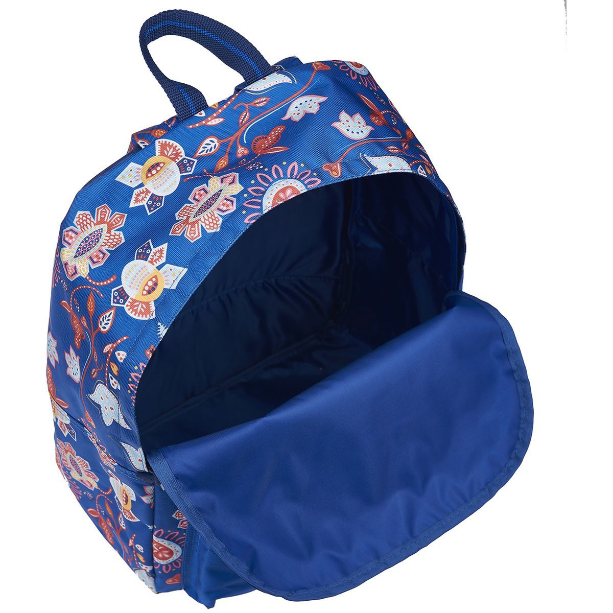 LES PETITES BOMBES Sac à dos 1 compartiment bleu motifs fleurs