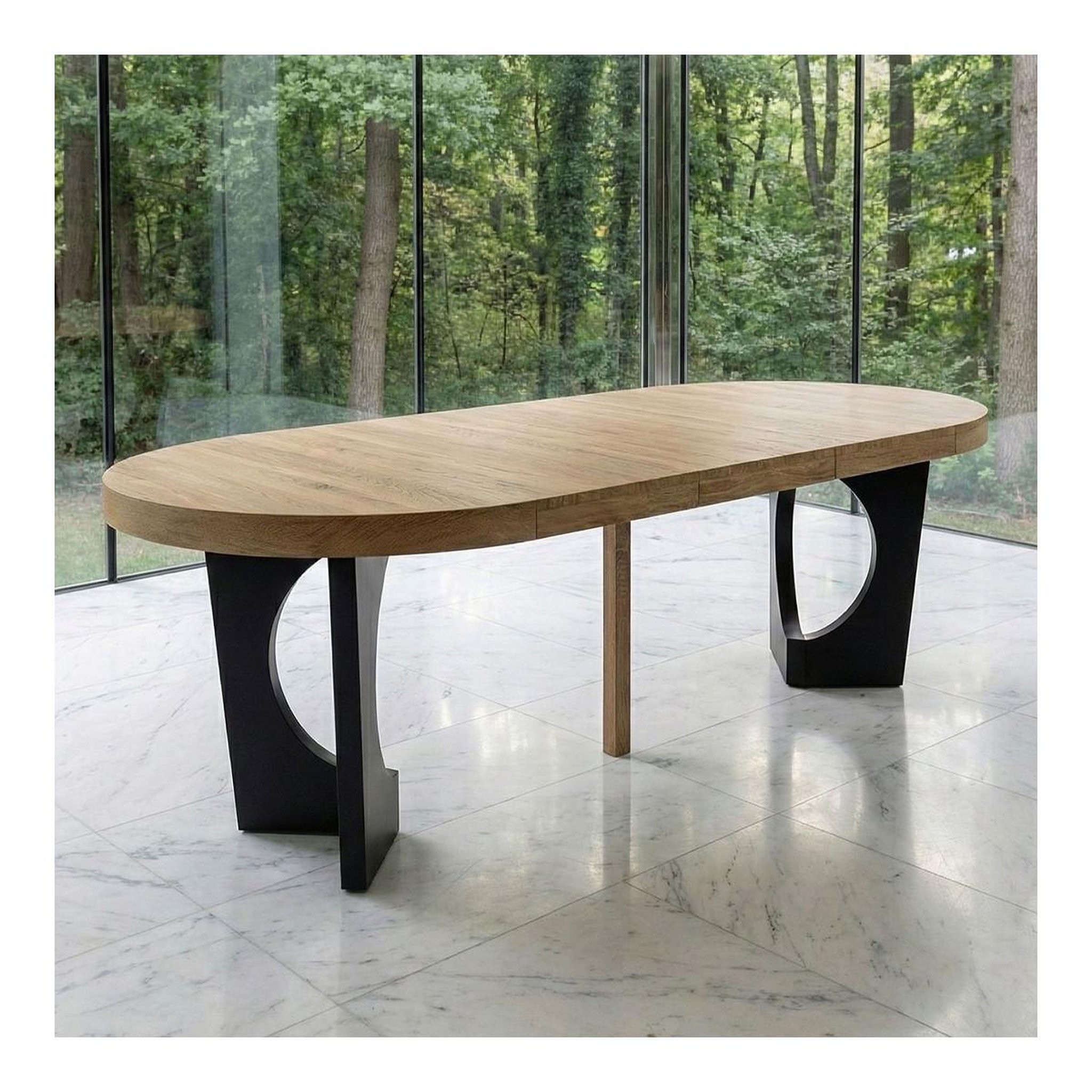 Voir la diapositive 5 : Paris Prix Table de repas extensible  kapy  110-260cm chêne & noir