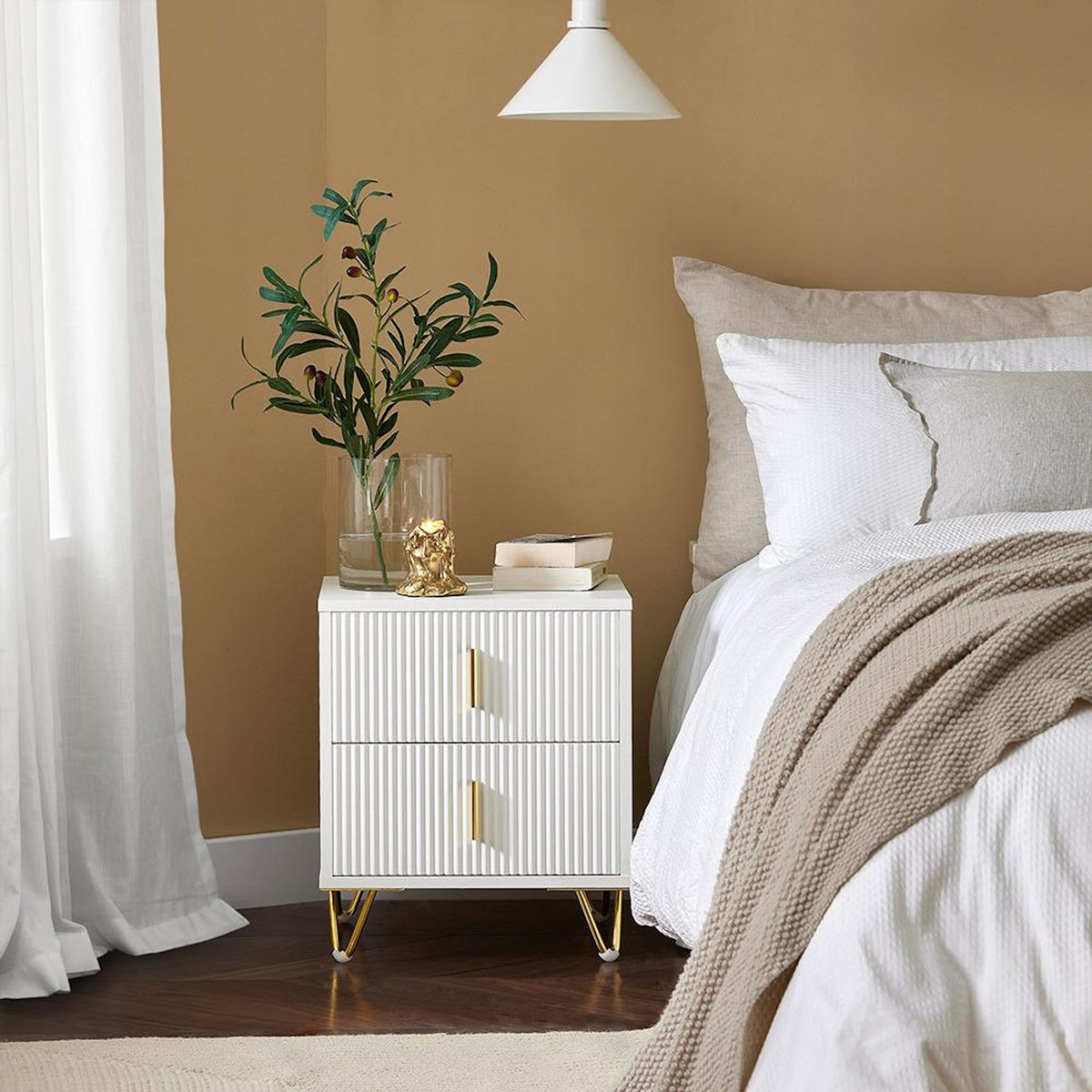 SOBUY SoBuy - Table De Chevet à deux tiroirs - Moderne - FBT115X2