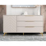 Voir la diapositive 6 : BEST MOBILIER Boccioni - buffet bas - beige - 3 tiroirs et 1 porte - 154 cm