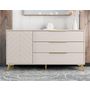 Voir la diapositive 6 : BEST MOBILIER Boccioni - buffet bas - beige - 154 cm