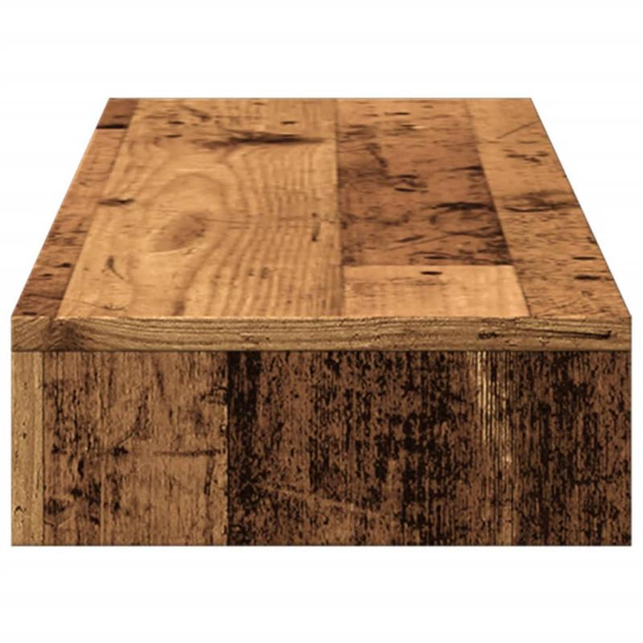 Voir la diapositive 5 : VIDAXL Support de moniteur vieux bois 100x27x10 cm bois d ingénierie