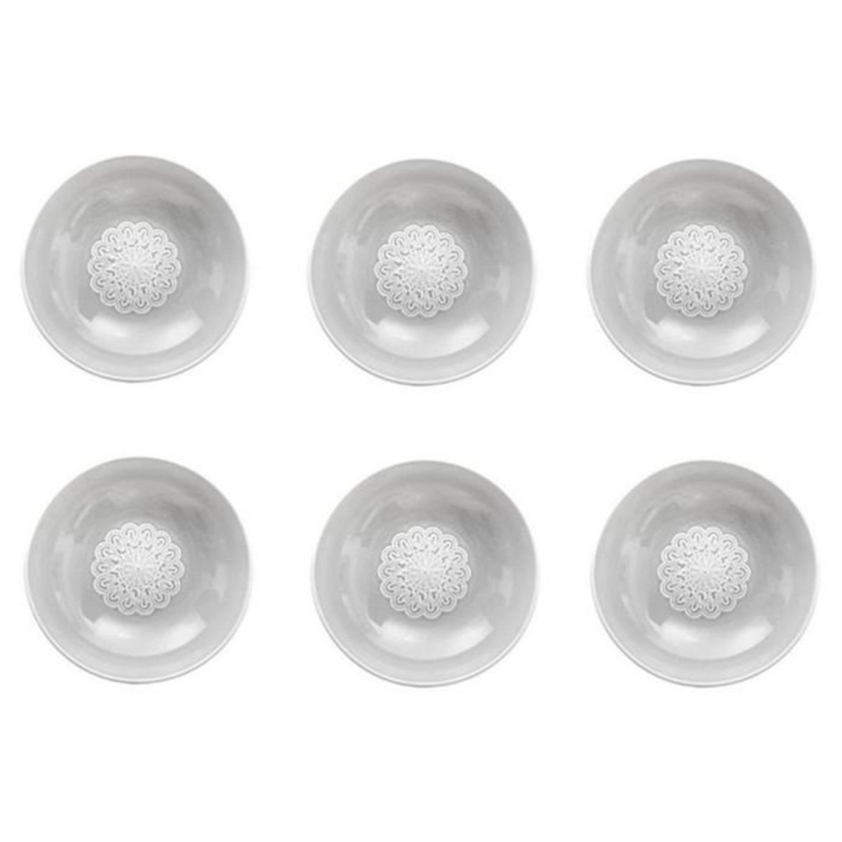 SECRET DE GOURMET Lot de 6 Coupelles  Hacienda  21cm Gris