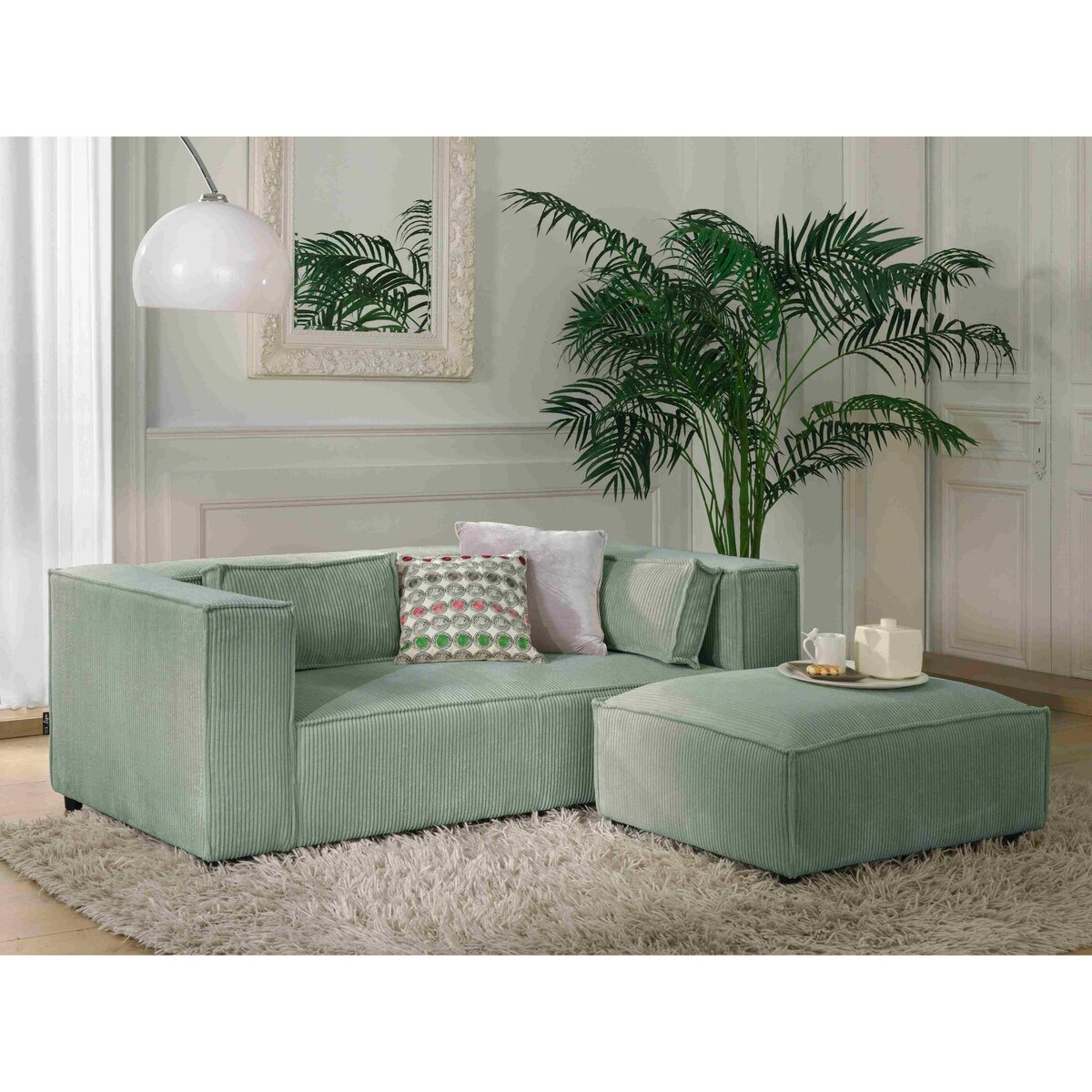 LISA DESIGN Stella - canapé fixe 2 places - en velours côtelé - style contemporain