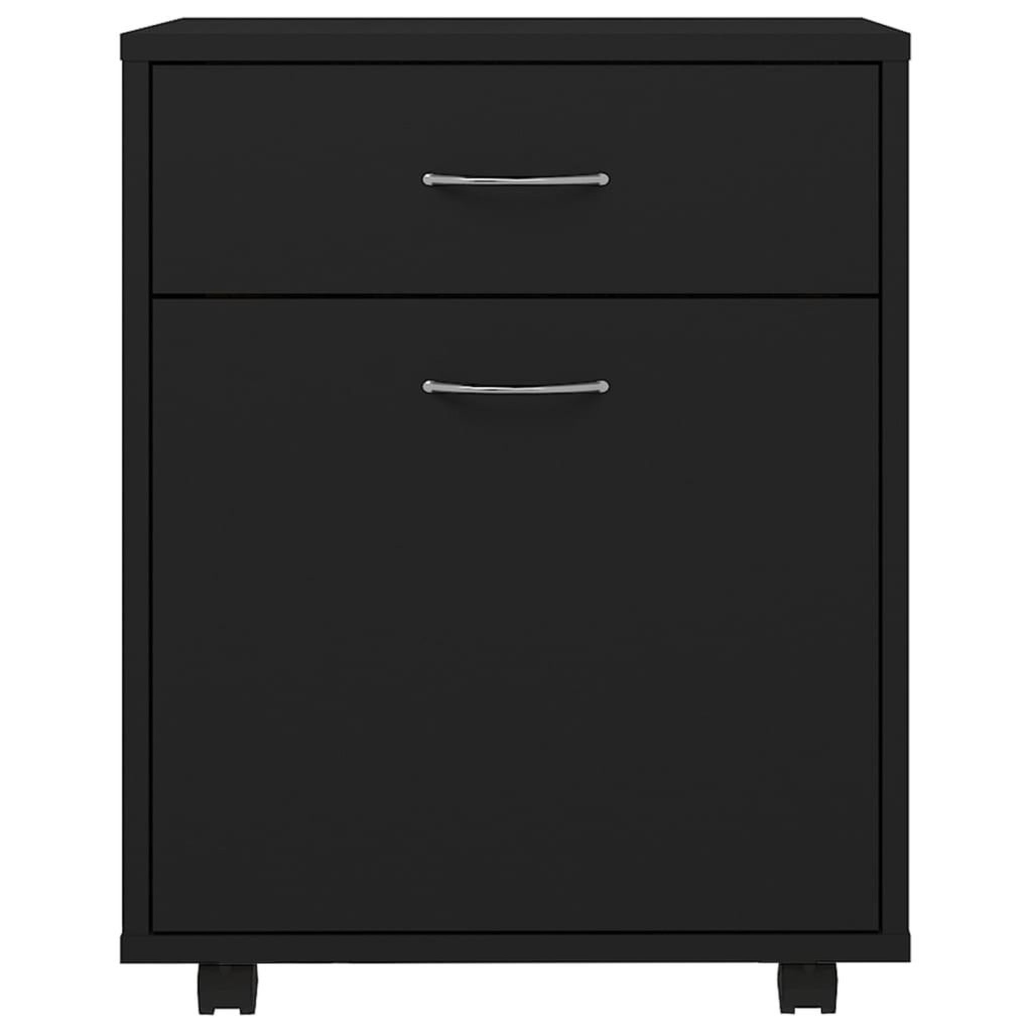 Voir la diapositive 4 : VIDAXL Armoire a roulettes Noir 45x38x54 cm Bois d'ingenierie
