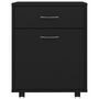 Voir la diapositive 4 : VIDAXL Armoire a roulettes Noir 45x38x54 cm Bois d'ingenierie