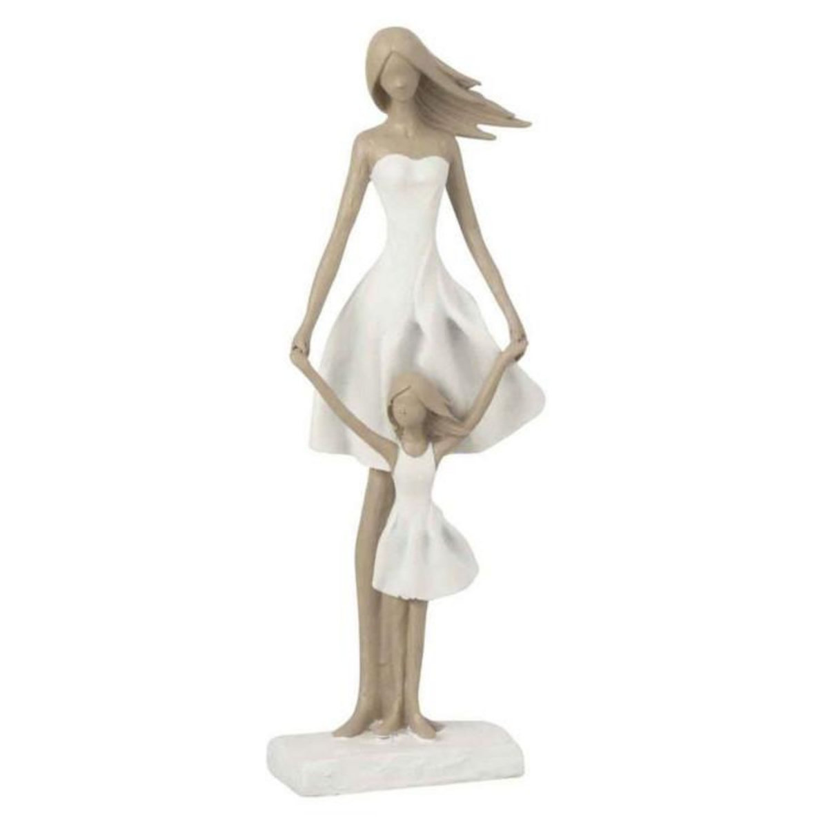 Paris Prix Statuette Déco  Yes I Do  45cm Blanc & Taupe