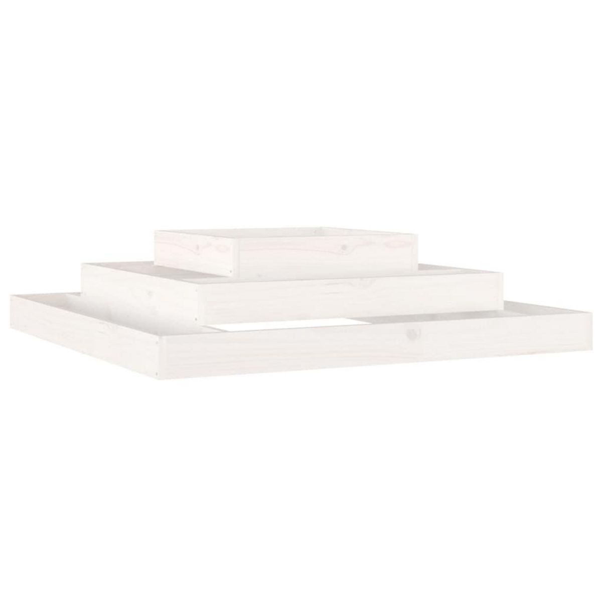 VIDAXL Jardiniere Blanc 110x110x27 cm Bois massif de pin
