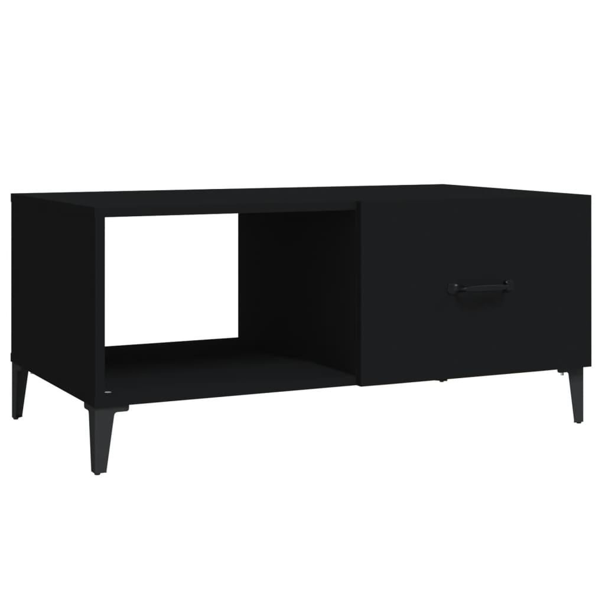 Voir la diapositive 2 : VIDAXL Table basse noir 90x50x40 cm bois d'ingenierie