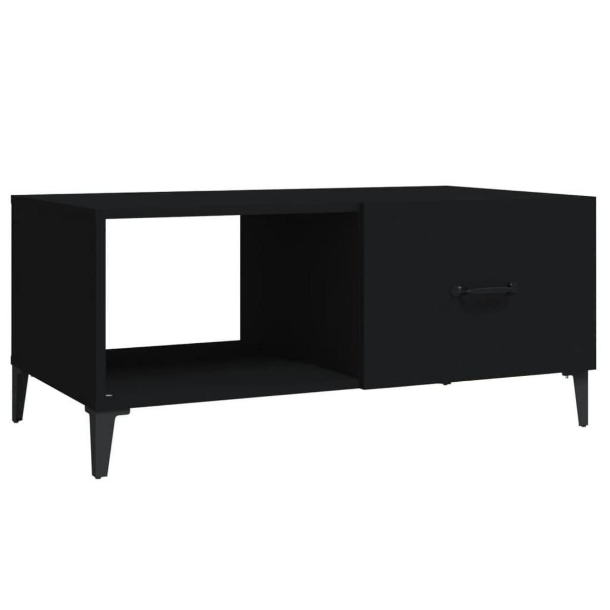 VIDAXL Table basse noir 90x50x40 cm bois d'ingenierie