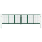 VIDAXL Portail en treillis de jardin acier 390x75 cm vert