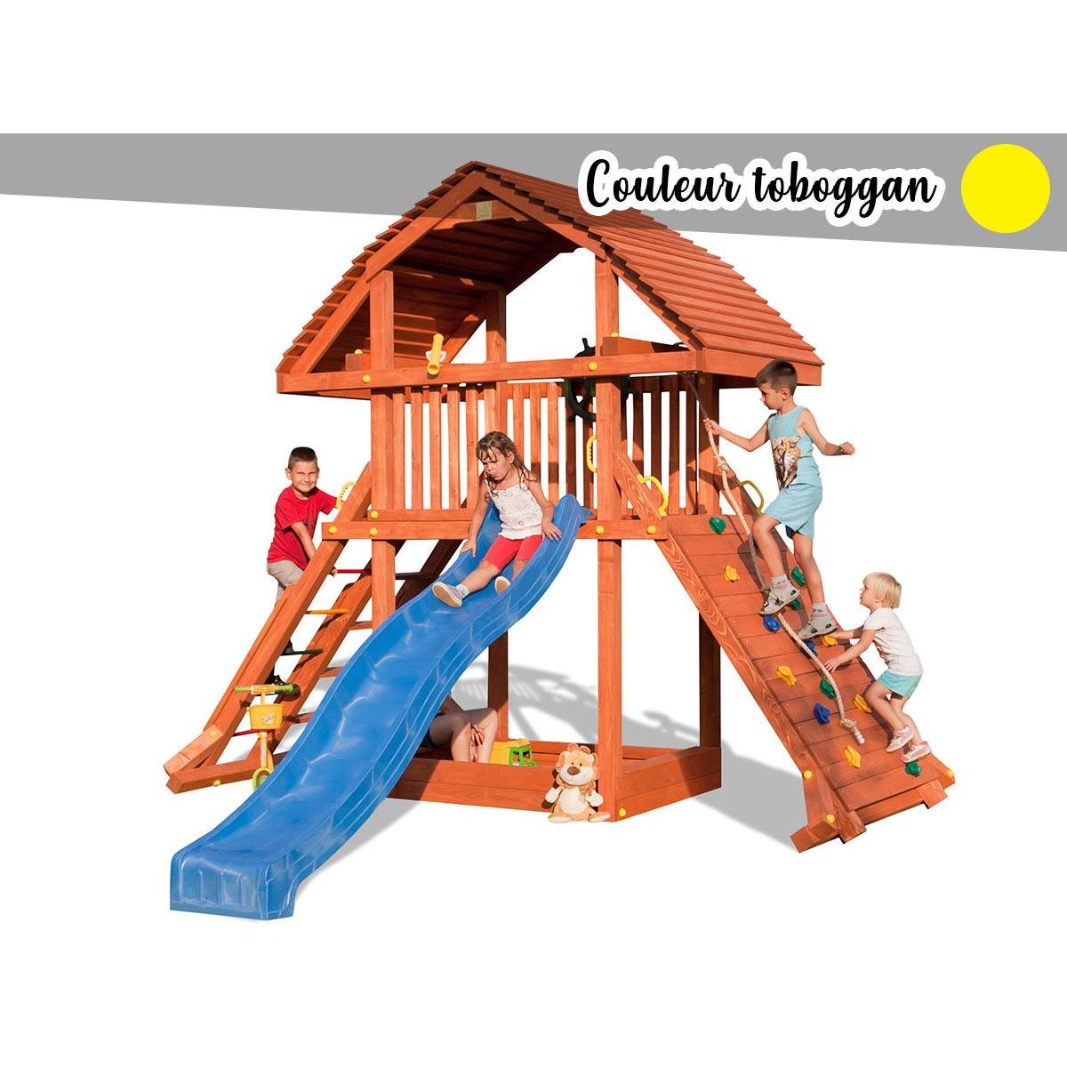 Fungoo Aire de jeux Giant - Toboggan jaune - Fungoo