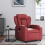 Voir la diapositive 1 : VIDAXL Fauteuil de massage inclinable Rouge bordeaux Similicuir