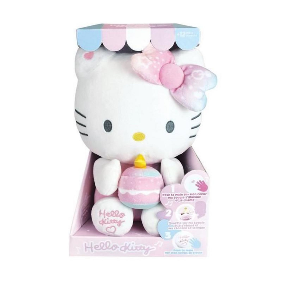 JEMINI Hello Kitty Peluche Interactive Anniversaire +/- 26 cm - JEMINI - Musique, bougie et rire interactifs.