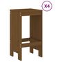 Voir la diapositive 3 : VIDAXL Ensemble de bar de jardin 5 pcs marron miel bois de pin massif