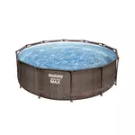  Piscine tubulaire BESTWAY - Opalite -  piscine ronde Ø3,6m avec pompe de filtration, piscine hors sol. Coloris disponibles : Blanc, Gris, Marron